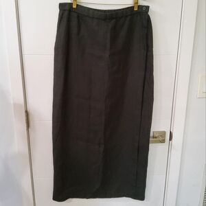 Eileen Fisher Vintage Linen Wrap Maxi Skirt Size L